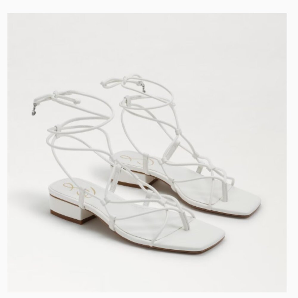 Sam Edelman Daffy Sandal - white wrap low heel sandal
